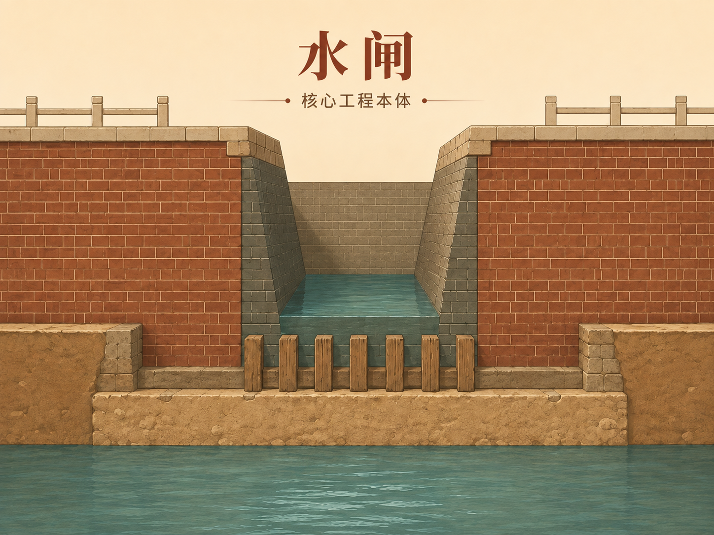 水闸遗存示意