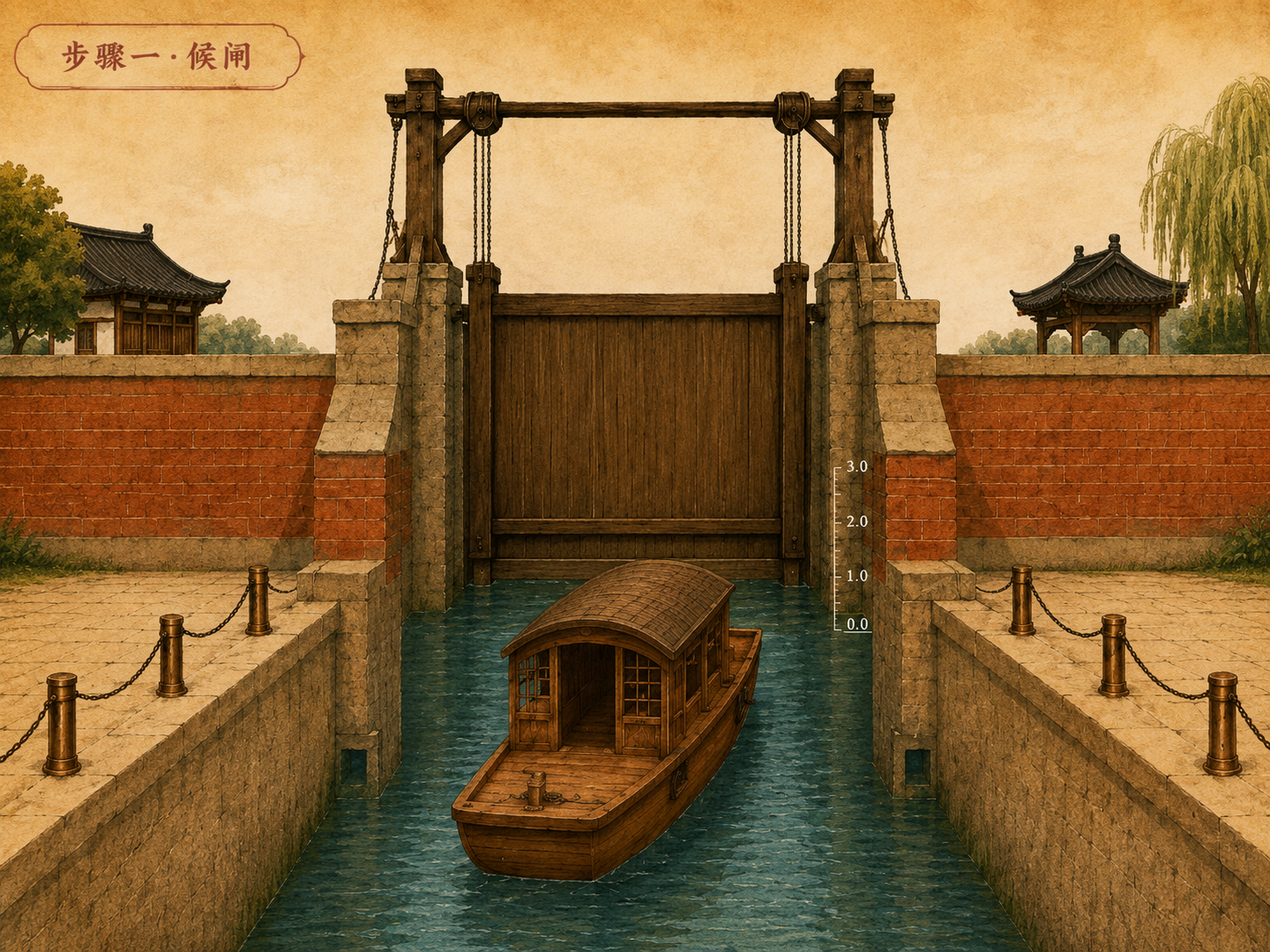 候闸流程示意